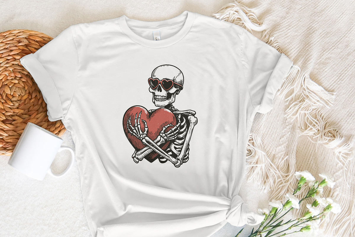 Skeleton Hugging a Heart PNG, Funny, an Illustration by SharpMarketplace (Photo 5 of 9)