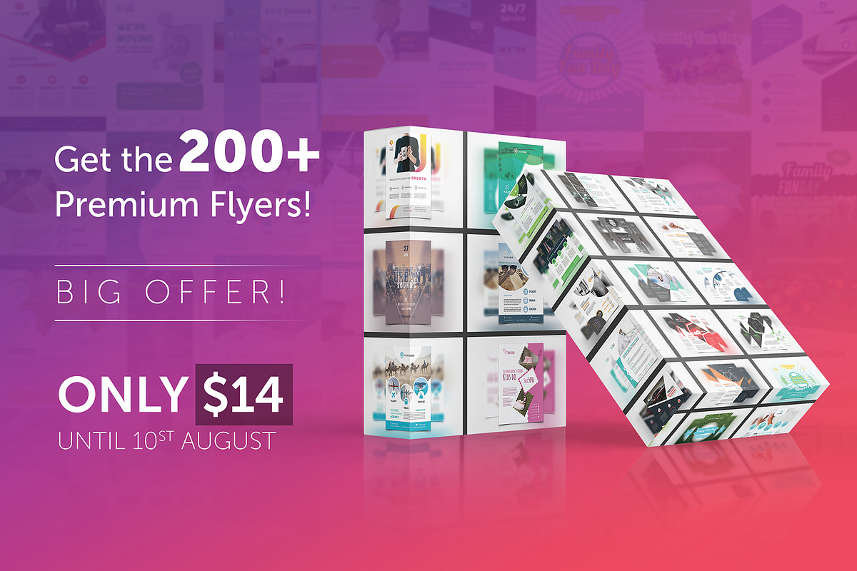 200+ Premium Flyers Bundle 99% OFF, a Flyer Template by UNIK Agency (Photo 3 of 66)