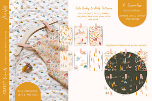 Cute Woodland Repeat Patterns