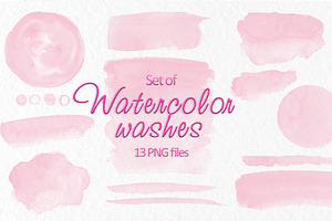 Pink watercolor stain, a Texture Graphic by SweetRenieDesigns