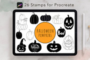 Procreate Halloween Pumpkin Stamps, a Brush Add-On by Mari_Caliart (Thumbnail 1 of 11)