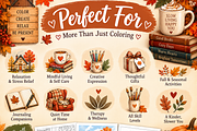 Cozy Autumn Adult Coloring Pages, a Seasonal Illustration by Daffodil Dream Studio (Thumbnail 3 of 3)