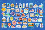50 Travel Stickers., a Graphic by Red Monkey (Thumbnail 3 of 7)