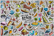Summer Beach Cartoon Objects Set, an Object Graphic by BALABOLKA (Thumbnail 1 of 3)
