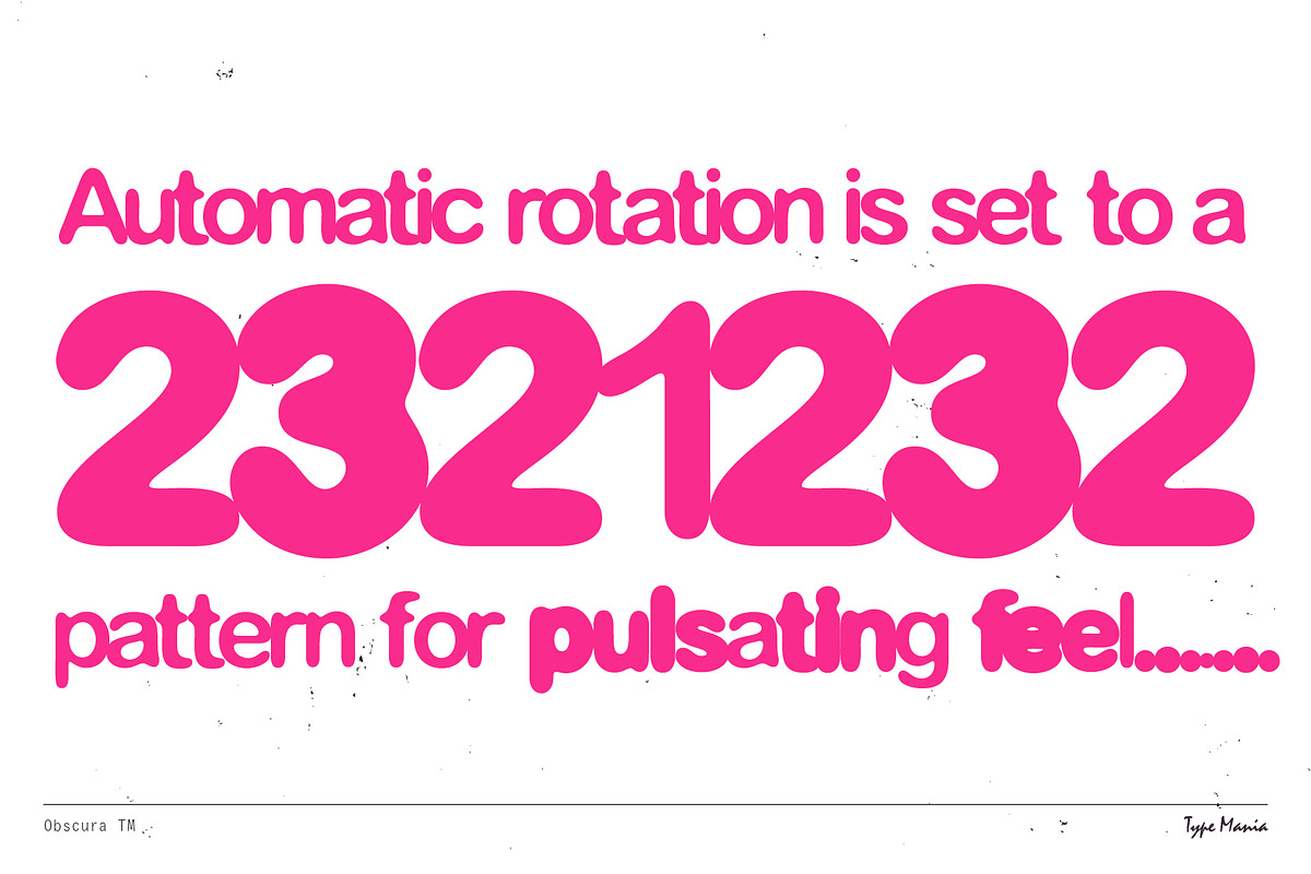 Obscura TM – Automatic Blurry Type, a Sans Serif Font by Type Mania (Photo 3 of 15)