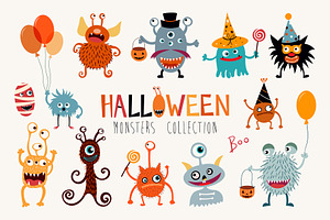 Halloween monsters collection