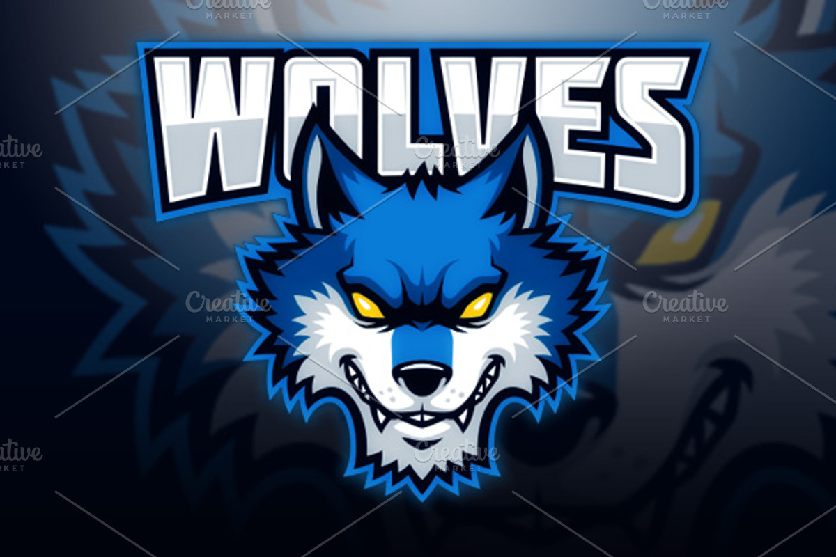 Wolves Logo, an Animal Illustration by mikailain