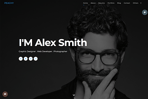 Peachy - One Page Portfolio Theme