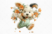 Whimsical Spring Dogs Clipart, an Illustration by Craft Nest (Thumbnail 10 of 11)