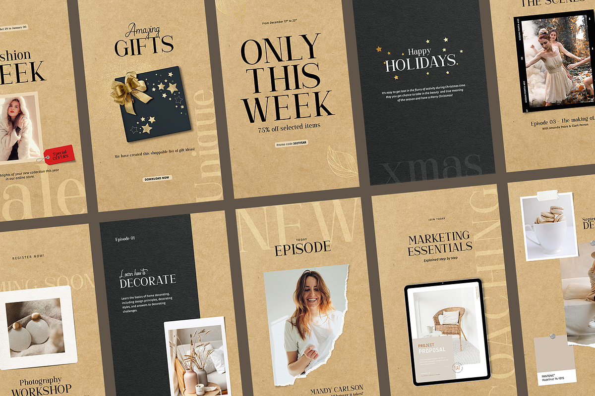 50 Instagram Templates - PS & Canva, a Social Media Template by Imagination Area (Photo 4 of 5)