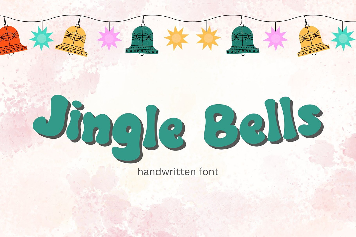 Jingle Bells Handwritten Font, a Handwritten Font by Ruddean2109 (Photo 1 of 6)