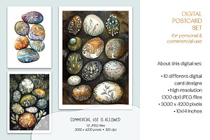 Pebble Art Postcards & Art Prints