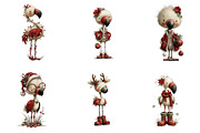 Christmas Flamingo clipart, an Illustration by CreationArt (Thumbnail 3 of 5)