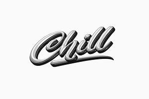 Chill - Editable Text Effect, a Layer Style Add-On by designvectx
