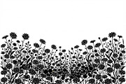 60 Daisy Flower Field Silhouette, a Seasonal Illustration by Amazin_art (Thumbnail 6 of 22)