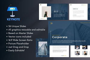 CORPORATE Business  Keynote Template, a Presentation Template by Rizki Herdian