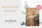 Styled Wood Sign Mockup - Wedding, a Product Mockup by Harbor Design Co (Thumbnail 1 of 2)