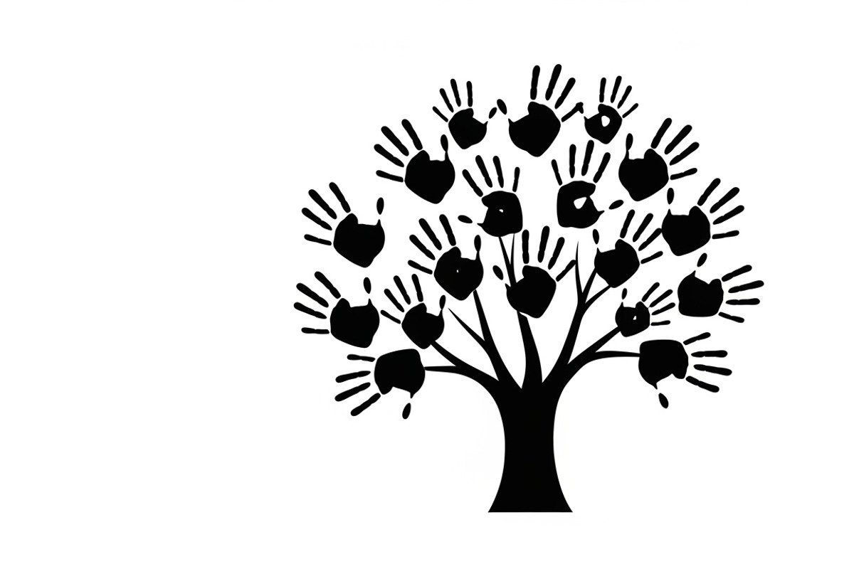 family handprint tree silhouette, an Illustration by Amazin_art (Photo 10 of 29)