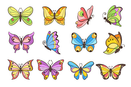Color beautiful butterflies. Insects, an Animal Illustration by Vectorbuum
