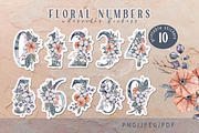 Floral printable number stickers, a Stationery Template by Tiana Geo (Thumbnail 1 of 3)