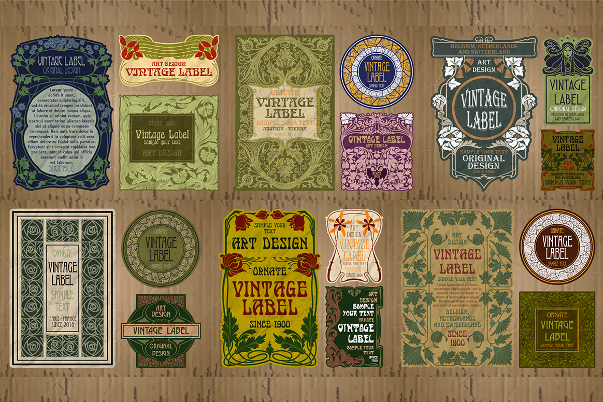 Covers Art Nouveau - sets, a Decorative Illustration by Stanislav Kharchevskyi