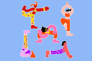 Pilates Asset Illustration, a Healthcare Illustration by graphicook