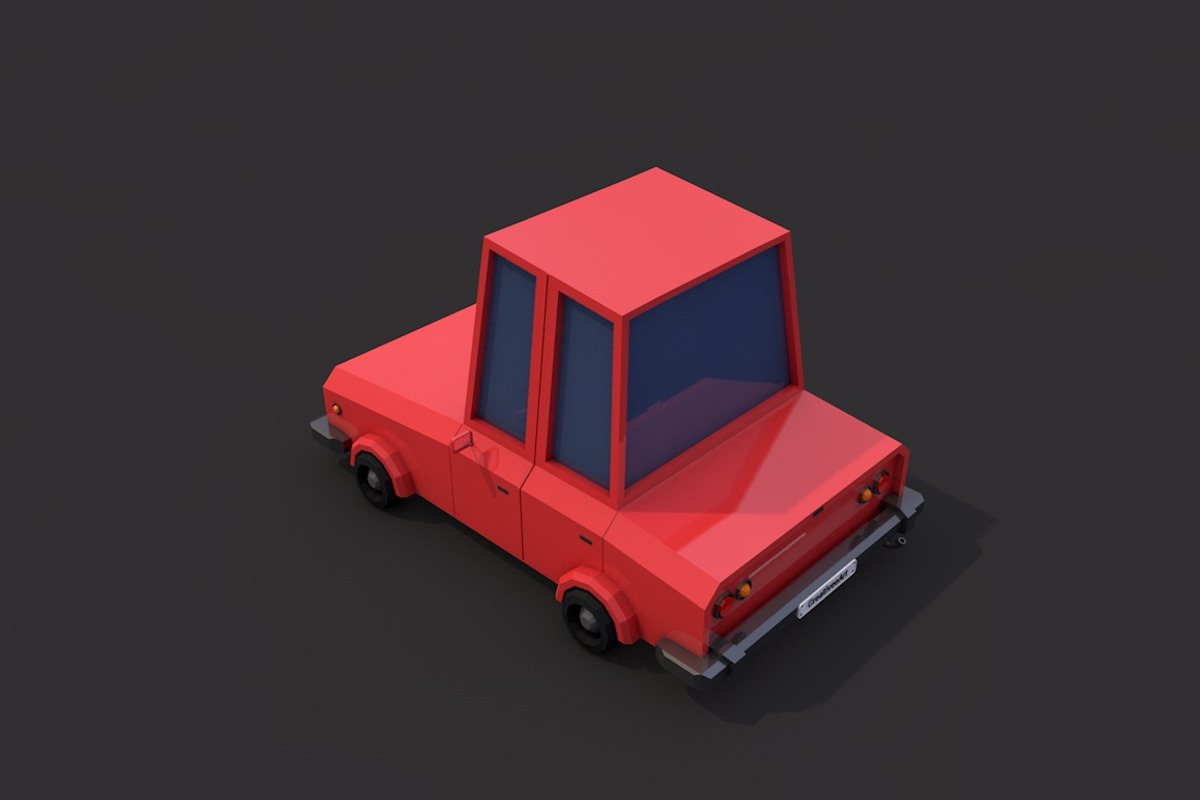 Low Poly Family Car, a Cars & Vehicle 3D Model by CreativeeArt (Photo 4 of 8)