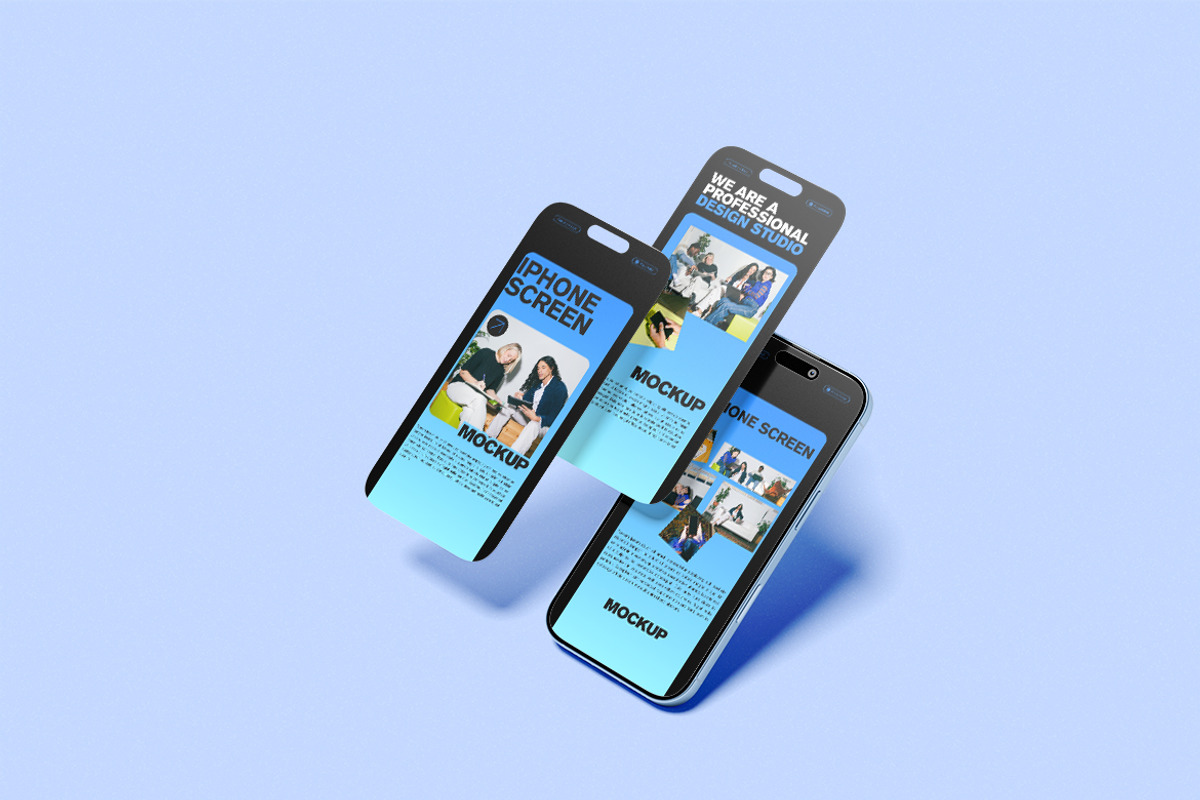 iPhone Screen Mockup, an iPhone Mockup by HanaSaka_Studio (Photo 5 of 5)