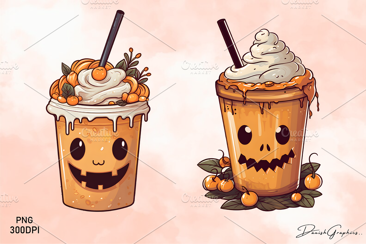 Halloween Coffee Cup Clipart Png, an Object Illustration by danishgraphics (Photo 3 of 7)