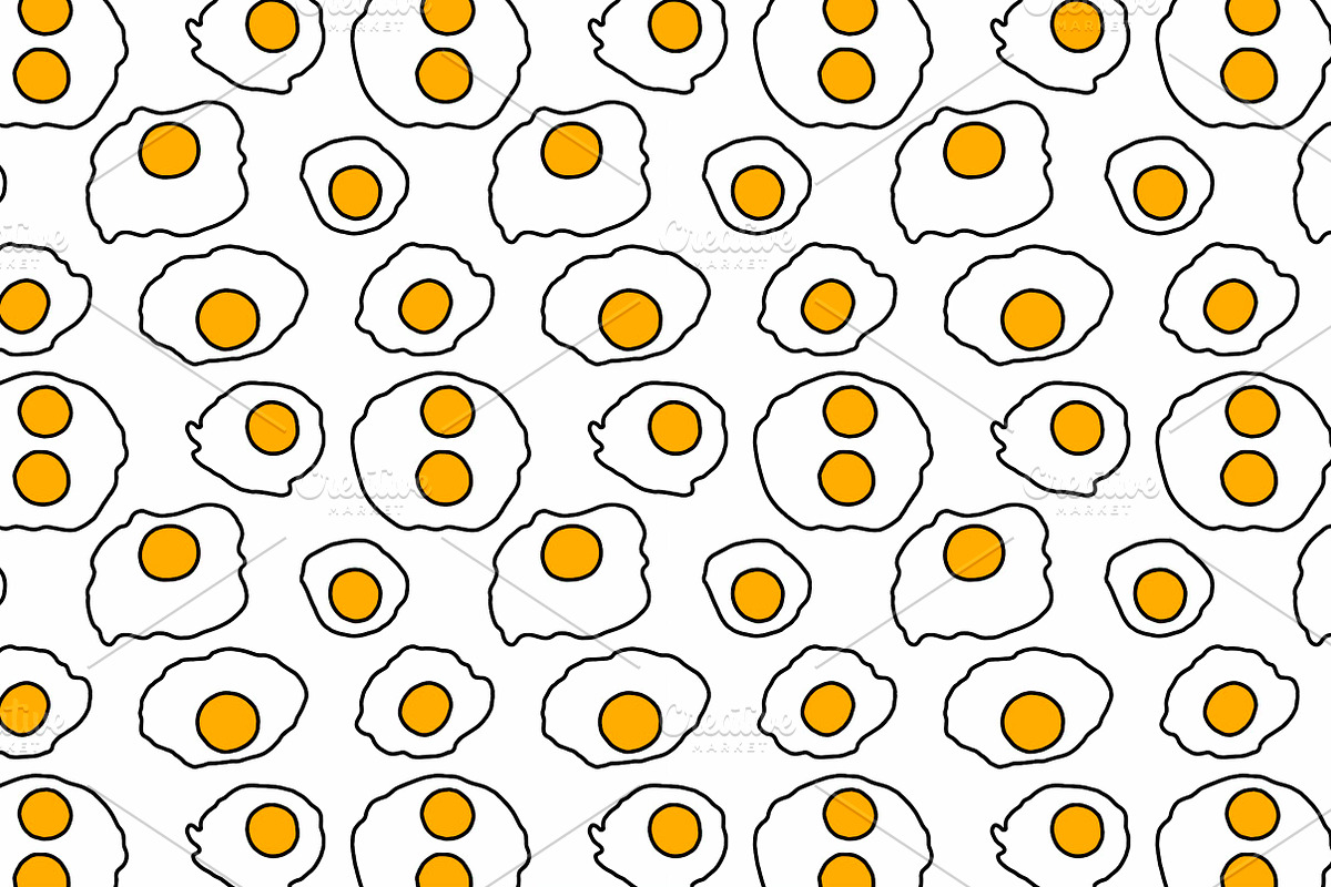 Set of patterns about breakfast, a Pattern Graphic by Lyolya Profitrolya (Photo 5 of 5)