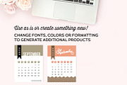 Calendar Cards for Illustrator, a Templates & Theme by Michelle Hickey Design (Thumbnail 5 of 5)