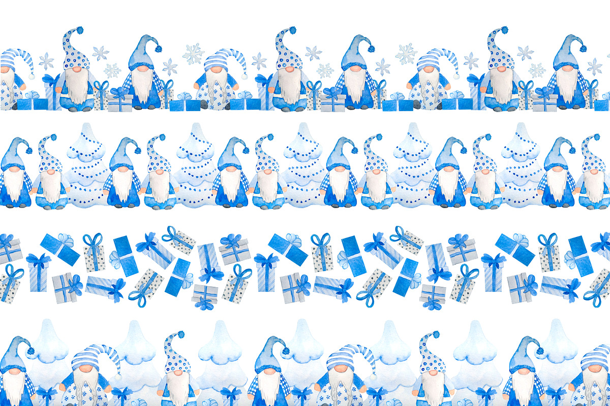Blue Gnome Christmas Collection, a Pattern Graphic by Lagmar Design (Photo 8 of 11)