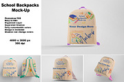 School Backpacks Mock-Ups, a Packaging Mockup by 2M GRAPHICS DESIGN (Thumbnail 1 of 5)