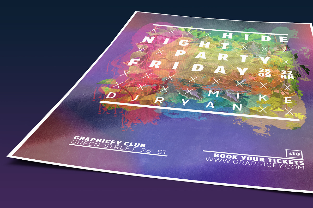 Minimalist Club Flyer Template, a Flyer Template by Graphicfy Templates (Photo 3 of 4)