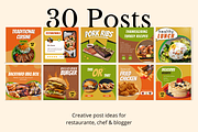 Food Instagram Templates for Canva, a Social Media Template by Sakura Digitals (Thumbnail 3 of 8)