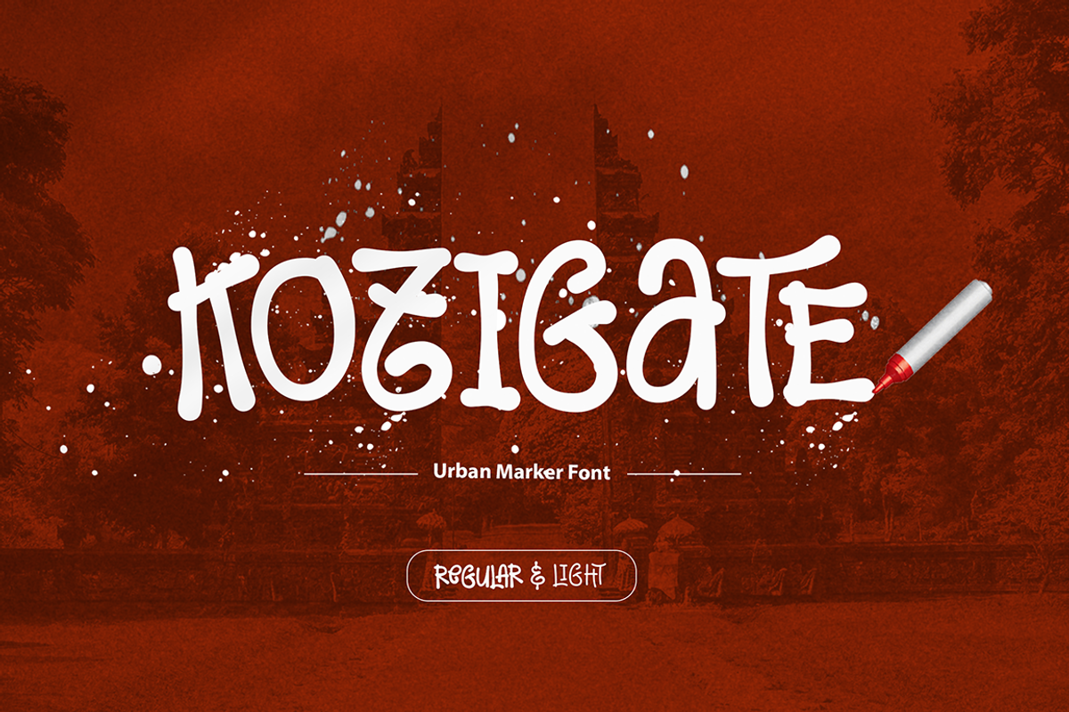 Kozigate - Urban Marker Font, a Handwritten Font by Grontype (Photo 1 of 8)