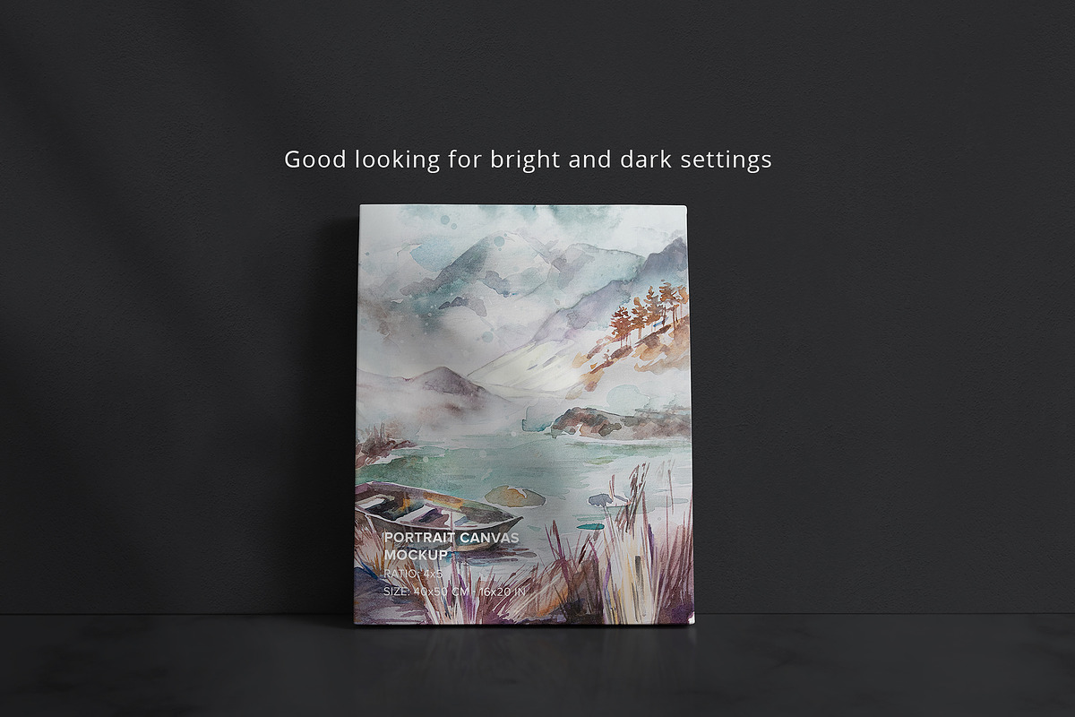 Canvas Ratio 4x5 Mockup Set, a Print Template by Mockups by Carlos Viloria (Photo 10 of 11)