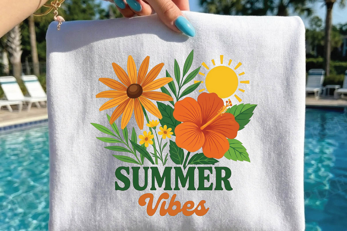 Summer Vibes Png, Floral Summer, a Work Illustration by DreamPrint404 (Photo 3 of 6)