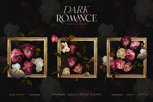 Dark Romance Floral Art Collection