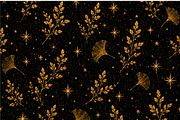 Halloween Gold Ginkgo Digital Paper, a Texture Illustration by Printable Design Store (Thumbnail 4 of 4)