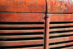 Old red tractor 1 stock photo containing red and tractor