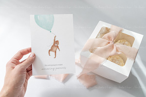 Party 5x7 Card Mockup With Cupcake