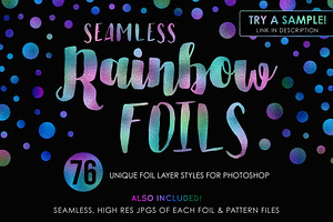 76 Seamless Rainbow Foils