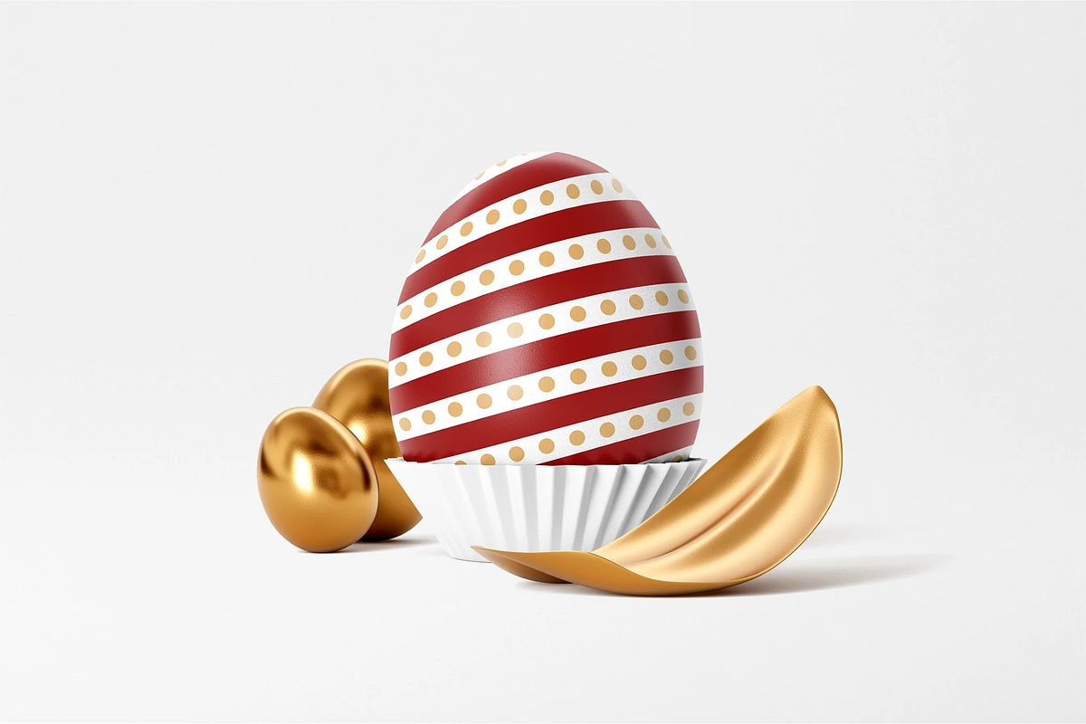 Easter Egg Mockup, an Advertising Mockup by Xtrahive (Photo 2 of 3)