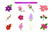 Hand Drawn Flowers, a Decorative Illustration by Creathub Studio (Thumbnail 2 of 3)