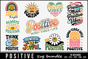 Positive Vibes SVG Bundle 10 Designs, an Object Graphic by BeeCraftR (Thumbnail 1 of 6)