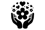 Flower Love Heart Silhouette, an Object Graphic by Gfx_Store (Thumbnail 14 of 15)