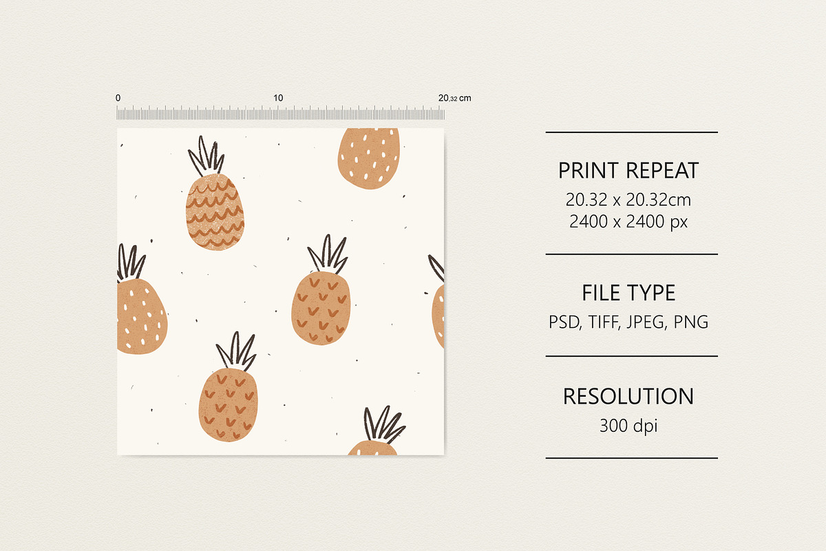 Pineapple, a Pattern Graphic by Olena Kuznietsova (Photo 4 of 8)