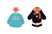 People with different emotions set, a Person Illustration by PaperTrident (Thumbnail 8 of 11)