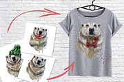 digital watercolor polar bear, an Animal Illustration by art_mouse (Thumbnail 2 of 4)